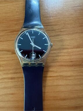 Swatch Blue  Navy Watch with Date Vintage